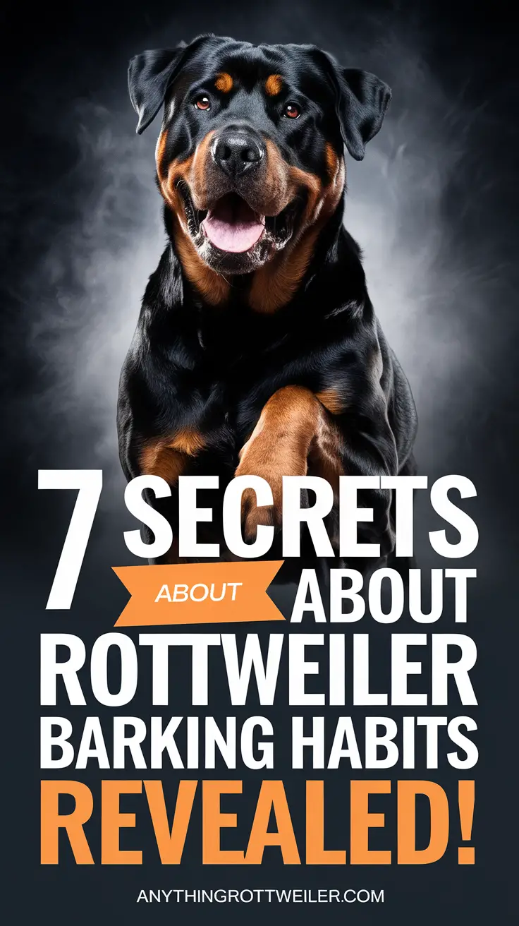 7 Secrets About Rottweiler Barking Habits Revealed