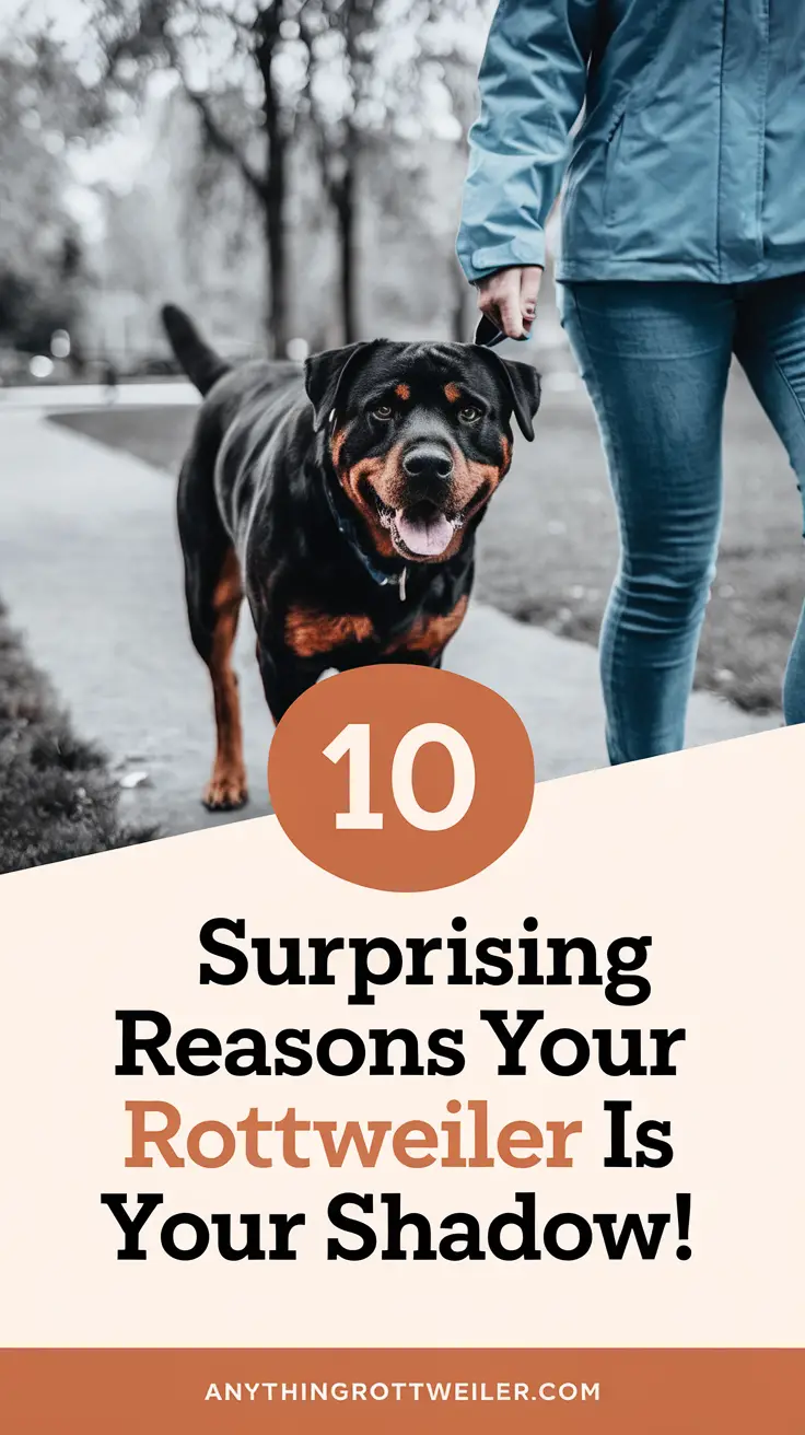 My Rottweiler Follows Me Everywhere